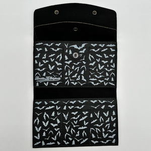 TALLER Doublewide Wallet - Medium Print Bats on Black Symphony Vinyl