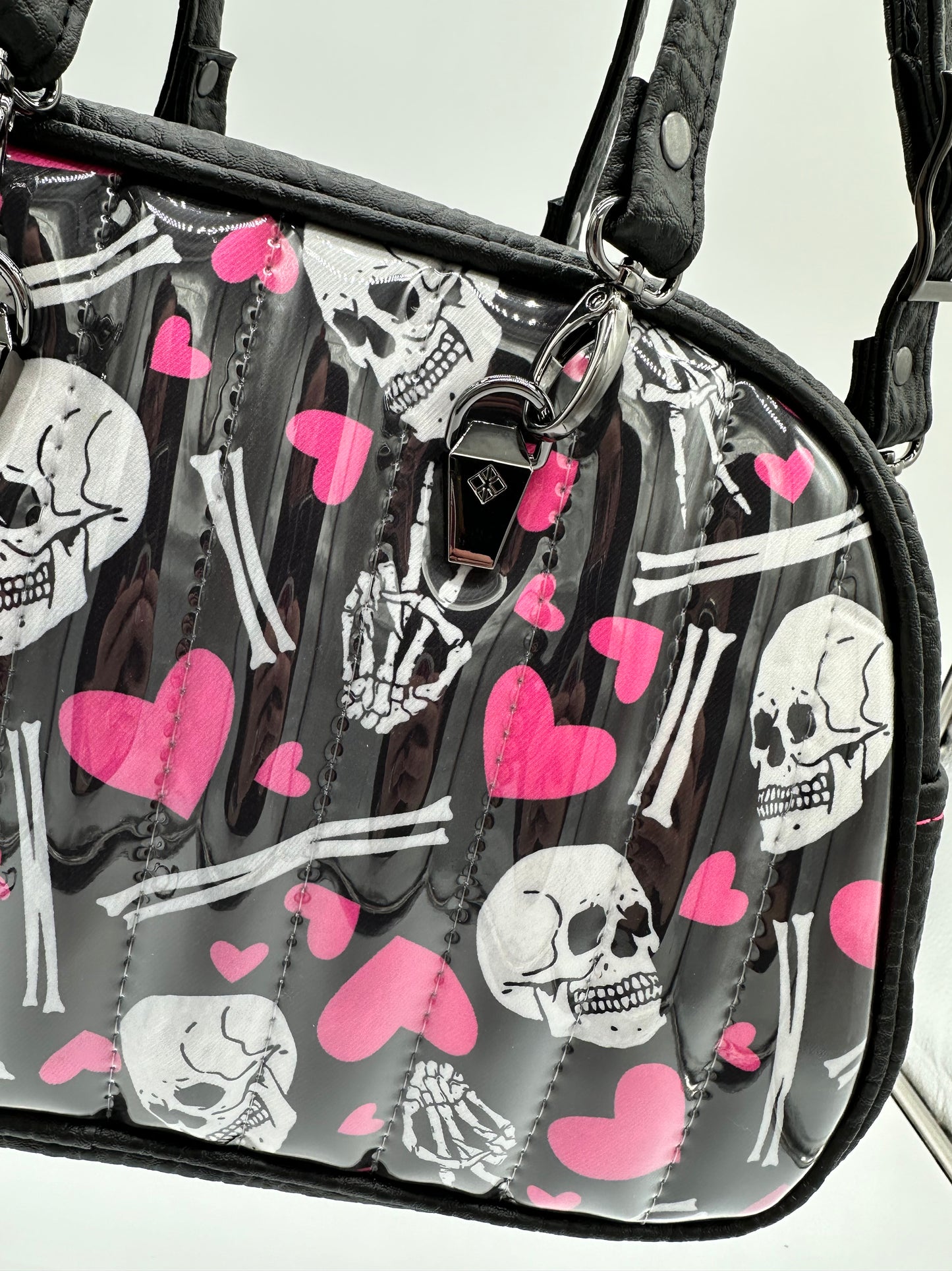 Moxie - Black Boca Vinyl & Skull Fabric