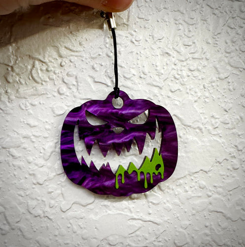 Mean Face Ooze Charm (Purple & Lime)