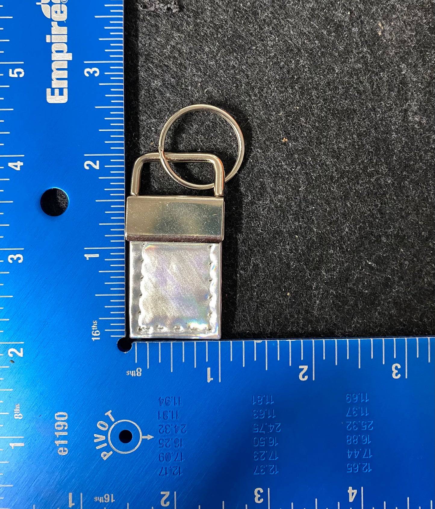 Silver Shattered Holo Keychain