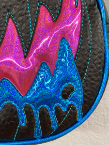 Mean Face Ooze - Boca Black with Neon Pink & Turquoise Glitter Holo *PRE-ORDER