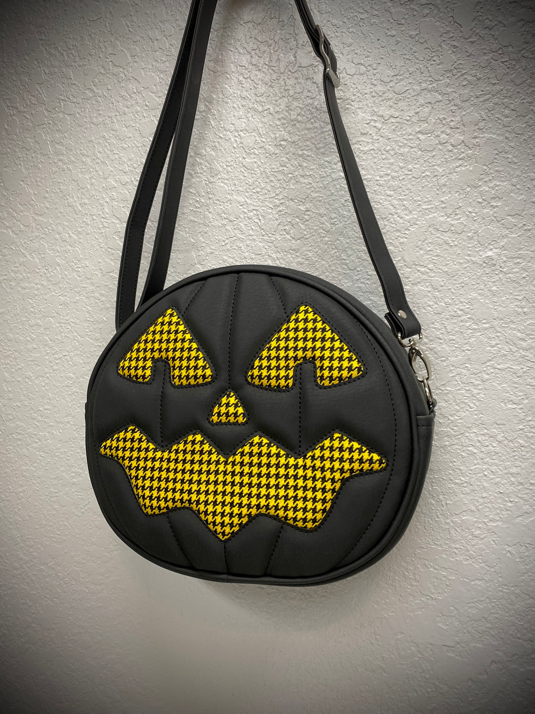 Yellow Houndstooth Spooky Face Cruiser Bag *PRE-ORDER