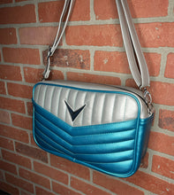 Turquoise and Silver Pearl Boxer Bag - *PRE-ORDER