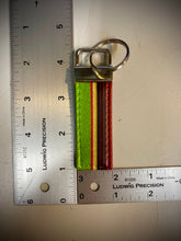 Keychain-Red, Yellow, Lime and Black Stripes