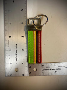 Keychain-Red, Yellow, Lime and Black Stripes
