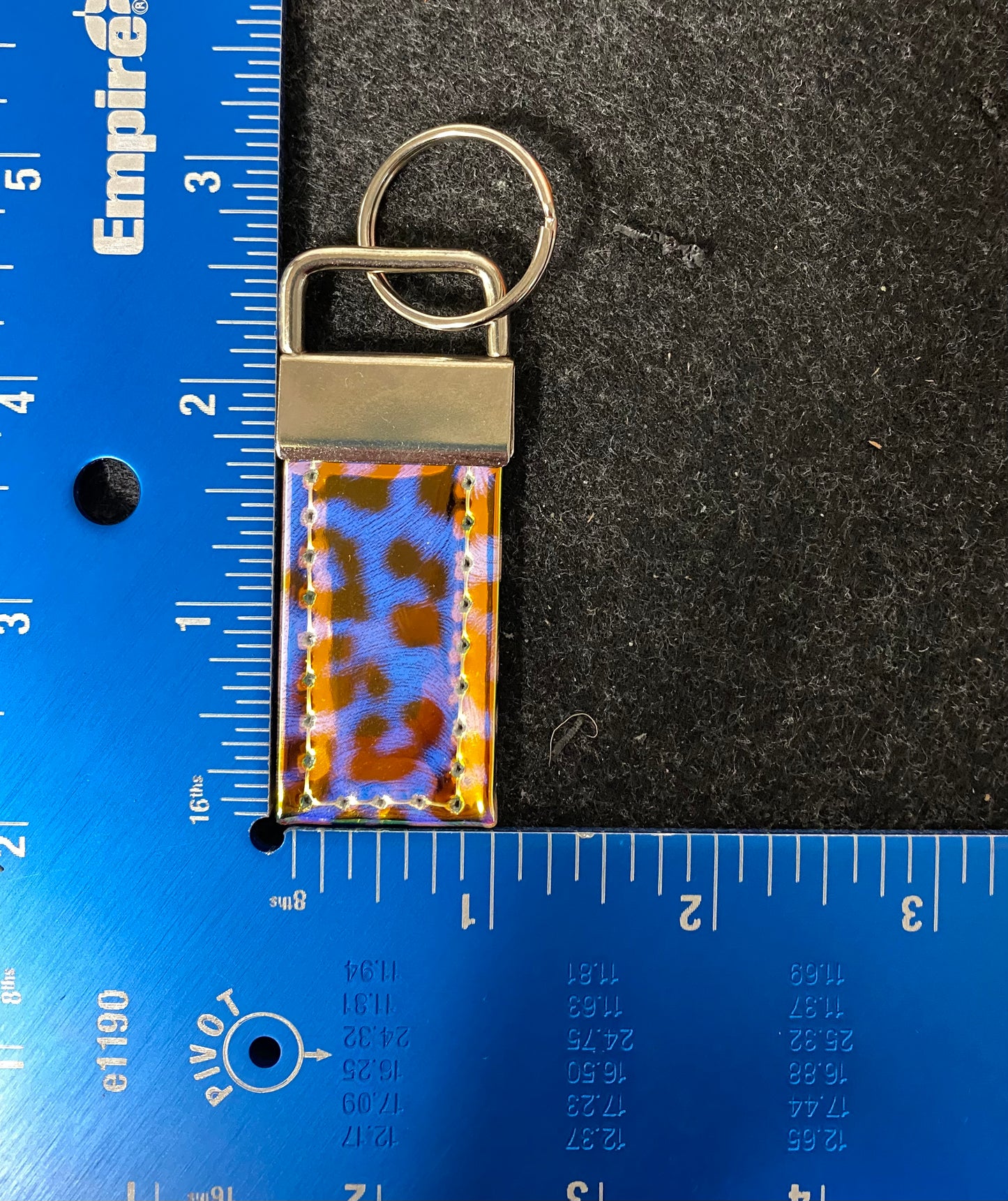 Purple Leopard Holo Keychain