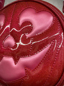 Heart Pumps - Fuchsia Glitter and Pink Pearl Pumpkin *PRE-ORDER