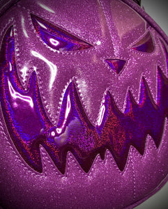 Mean Face Pumpkin - Purple Glitter and Grape Holo Glitter *PRE-ORDER