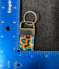 Orange Leopard Holo Keychain 2"