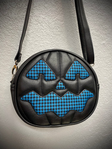Blue Houndstooth Spooky Face Cruiser Bag *PRE-ORDER
